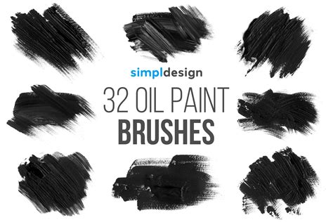 Stamp Oil Paint Brushes | Brushes ~ Creative Market