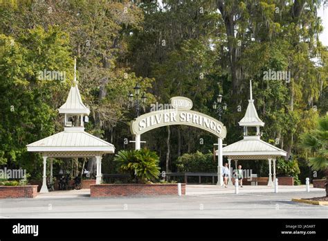 Silver Springs Florida entrance to one of oldest tourist attractions with glass bottom boats and ...