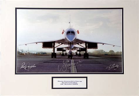 Limited Signed Three Pilot Concorde Photo - Concorde Photos and Memorabilia