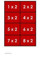 44 Times Tables Matching Cards | Teaching Resources