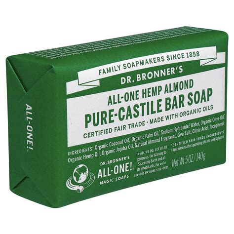 Dr. Bronner's All-One Hemp Almond Pure-Castile Bar Soap 5 oz | Shipt