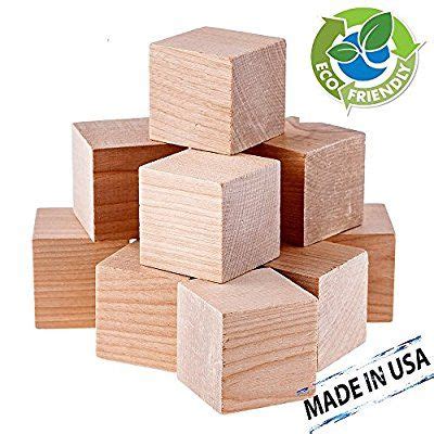 Wood Blocks 1.5 Inches (10 Pack) Made in USA - Unfinished Wooden Blocks ...