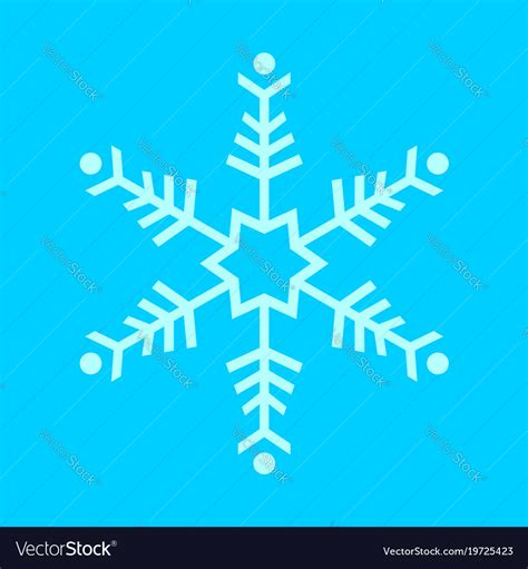 Simple snowflake symbol Royalty Free Vector Image