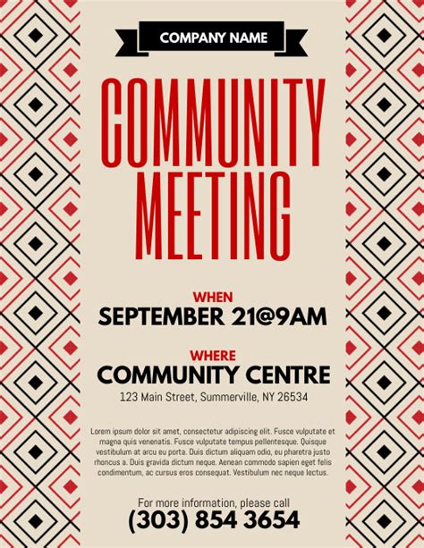 Community Meeting Flyer Template | PosterMyWall