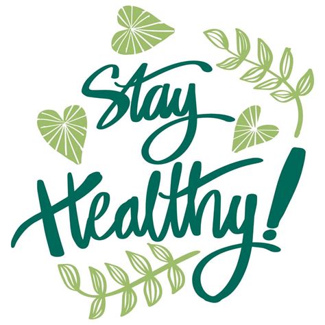 Stay healthy hand lettering. Quote poster. 6351561 Vector Art at Vecteezy