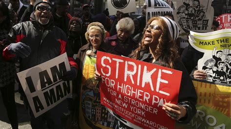 NYC's Fast-Food Workers Strike, Demand 'Living Wages' : The Salt : NPR