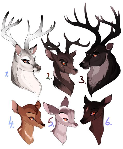 Deer Designs. CLOSED: by BeeStarART Animal Sketches, Cute Animal Drawings, Art Drawings Sketches ...