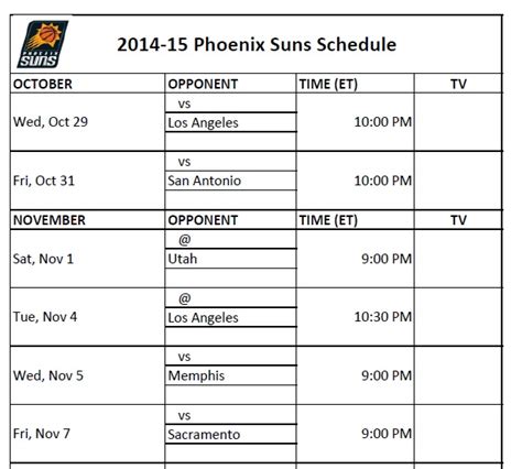 Phoenix Suns - Printerfriendly