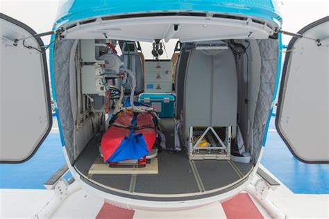 Premium Photo | Interior of emergency medical helicopter