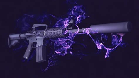 M4A1-S Purple Fire created by ryan_scruff | CSGO Wallpapers