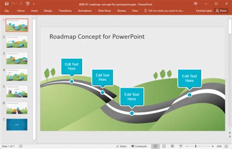 roadmap concept for powerpoint - FPPT