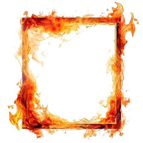 Fire Frame Background, Frame, Fire, Text Banner PNG Transparent Image ...