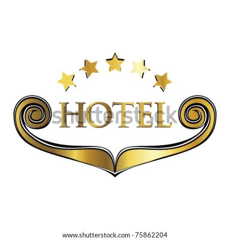 Hotel Emblem With 5 Star Stock Vector Illustration 75862204 : Shutterstock