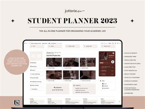 Student Notion Planner Notion Template Academic Planner for Notion ...