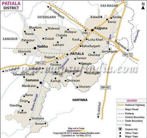 District Map of Patiala | Map, Patiala, Districts