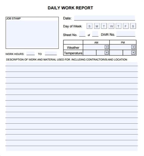 10+ Daily report templates - Word Excel PDF Formats