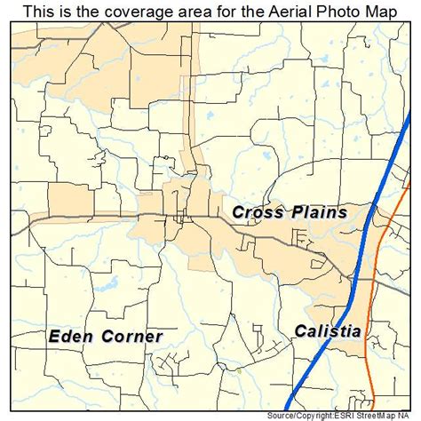 Aerial Photography Map of Cross Plains, TN Tennessee