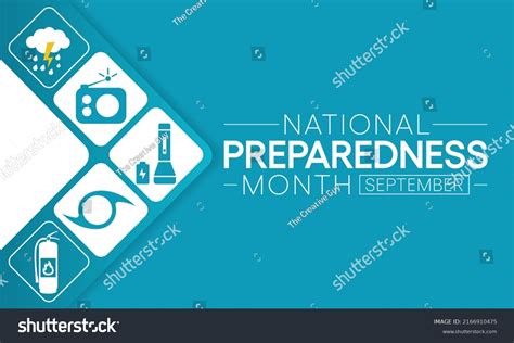 National Preparedness Month Npm Observed Each Stock Vector (Royalty ...