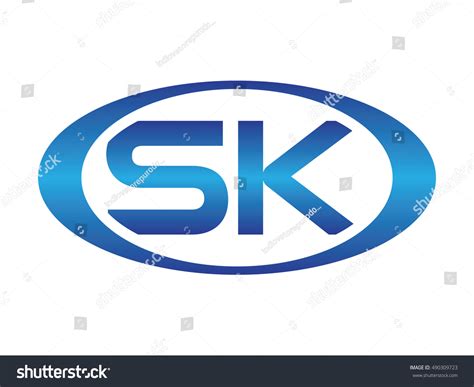 Skletter Abbreviations Blue Oval Logo Stock Vector (Royalty Free ...