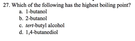 Boiling Point Of T-butanol