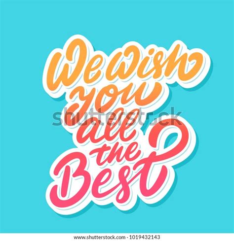 We Wish You All Best Vector Stock Vector (Royalty Free) 1019432143