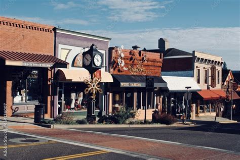 Grass Valley, California, USA: Main Street with a clock tower, Clock ...