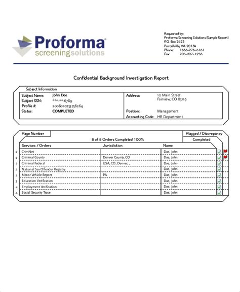 FREE 8+ Background Report Samples in MS Word | PDF