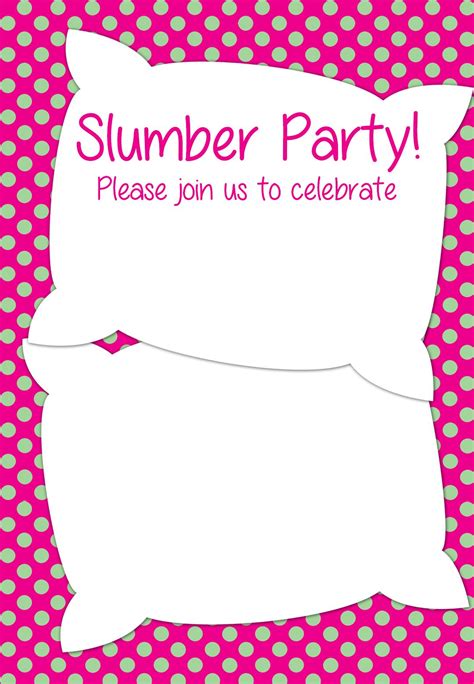 Slumber Party Invitations Templates Free