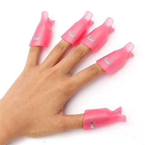 Aliexpress.com : Buy 10PC Plastic Nail Art Soak Off Cap Clip UV Gel ...