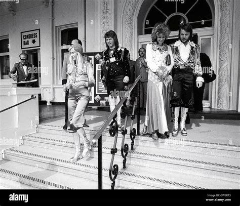 ABBA at Eurovision Song Contest 1974 in Brighton, Benny Stock Photo, Royalty Free Image ...