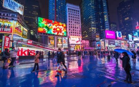 rainy night in times square - Skyscrapers & Architecture Background Wallpapers on Desktop Nexus ...