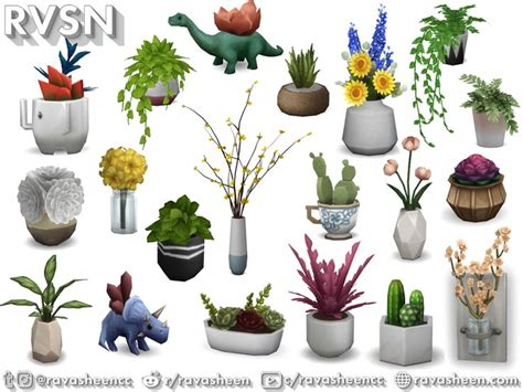 Rooting For You Plant Set | RAVASHEEN | Sims 4, Sims, Sims 4 collections