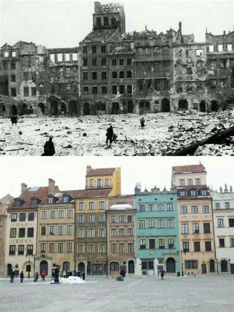 Warsaw Old Town 1945 and 2019 : r/EUROAESTHETICS