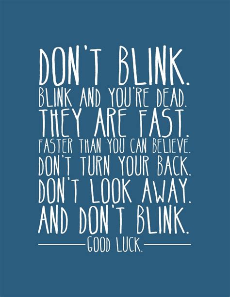 Blink Doctor Who Quotes. QuotesGram