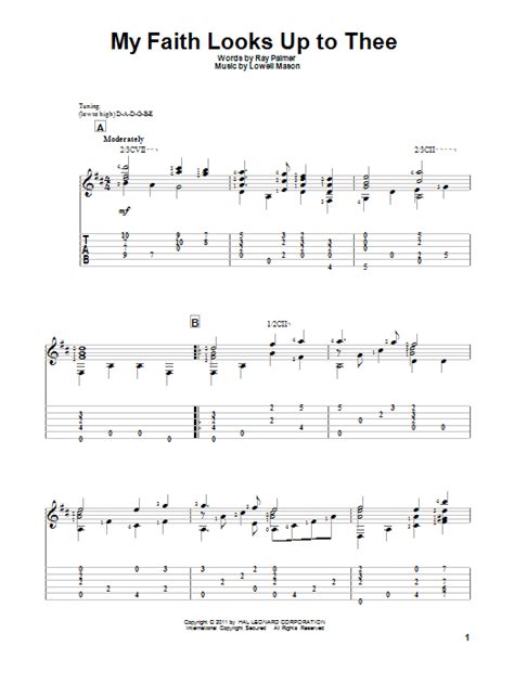 My Faith Looks Up To Thee by Lowell Mason - Solo Guitar - Guitar Instructor