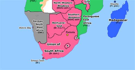 Union Of South Africa Map