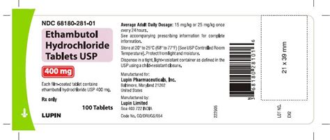 Ethambutol - FDA prescribing information, side effects and uses