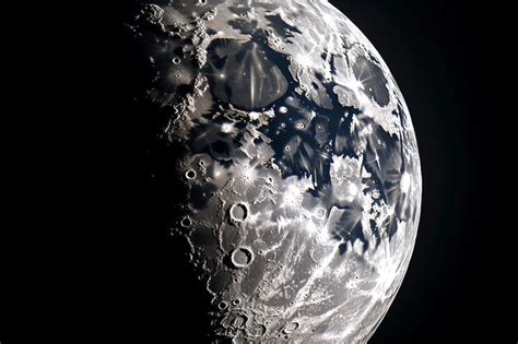 Premium Photo | Closeup shot of the waxing gibbous moon with visible ...