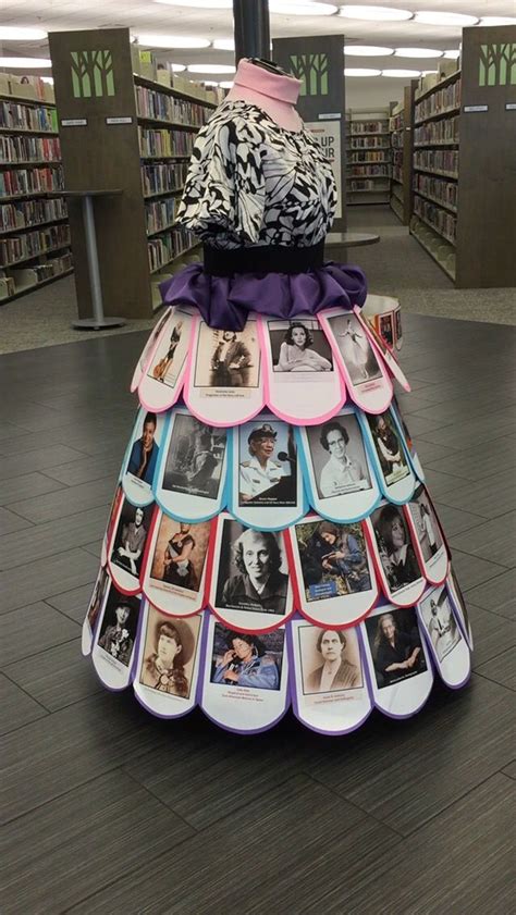 Women's History Month dress display for our branch library. March 2017 | School library displays ...