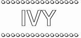 Blog De Biologia Coloring Page First Name Ivy sketch template