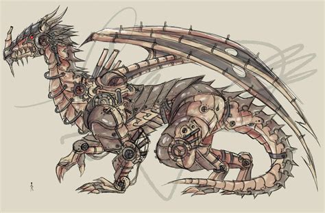 Elder Mechanical Dragon Design by haru-naru on DeviantArt