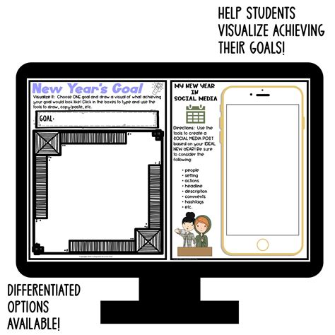 New Years 2023 Resolutions Distance Learning After Winter Break Activity January | Made By Teachers