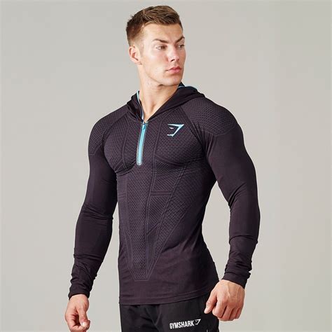 Gymshark Onyx Seamless Hooded Top - Black - New Releases - Featured ...