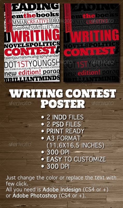 Writing Contest Poster / Flyer, Print Templates | GraphicRiver