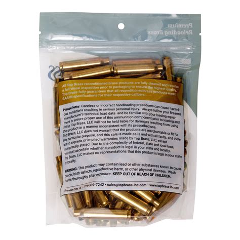 .223 Rem Unprimed Reconditioned Brass 250pcs | Top Brass, Inc. – Top ...