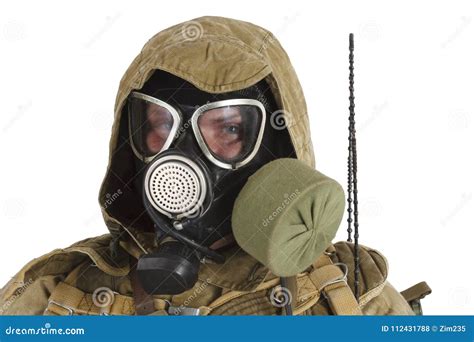 Stalker in gas mask stock photo. Image of atomic, grunge - 112431788