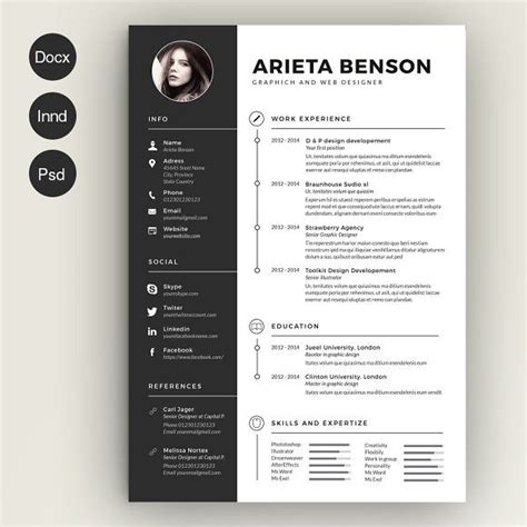 Clean Cv-Resume | Resume design template, Infographic resume, Creative resume templates