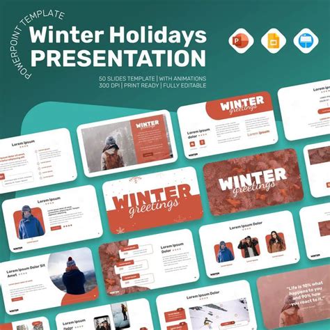 Winter Holidays Powerpoint Template | Keynote template, Powerpoint ...