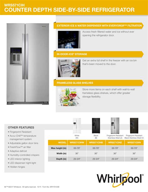 Whirlpool WRS571CIHZ Specification | Manualzz