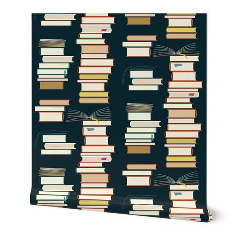 pile of books___ Wallpaper | Spoonflower